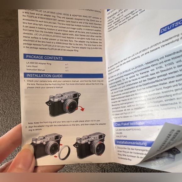 *6 for $10!* JJC LH-JX100 Black Lens Hood for Fujifilm X100V Camera Photography - Picture 14 of 15